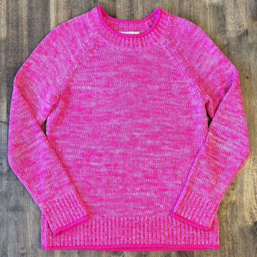 Lilly Pulitzer Deba Sweater Knit Crewneck Passion Fruit Pink Marl Women’s Small - Picture 8 of 10